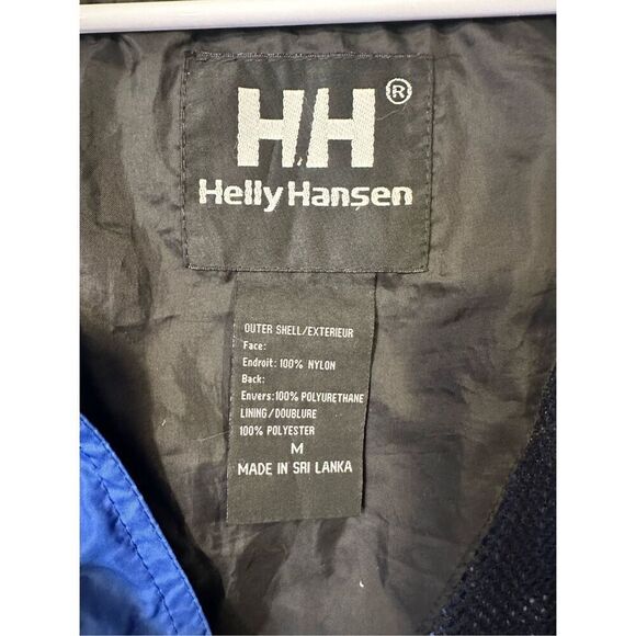 Helly Hansen Mens Jacket Medium Blue Nylon Packable Rain Jacket - Picture 7 of 10
